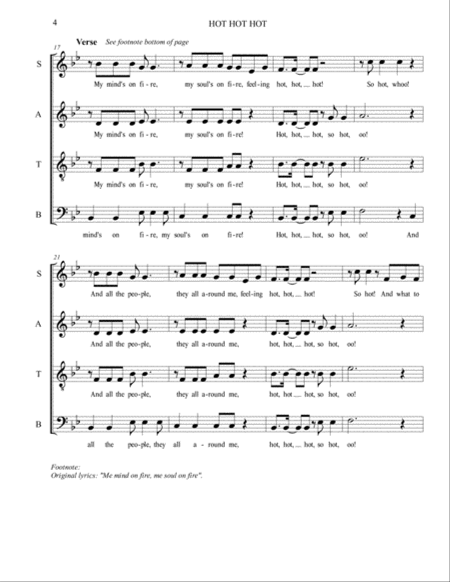 Hot Hot Hot Hot Hot Hot 4-Part scores gallery preview page 4