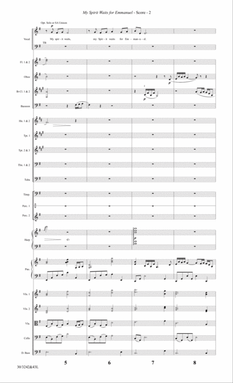 One Silent Night - Full Score Choir scores gallery preview page 4