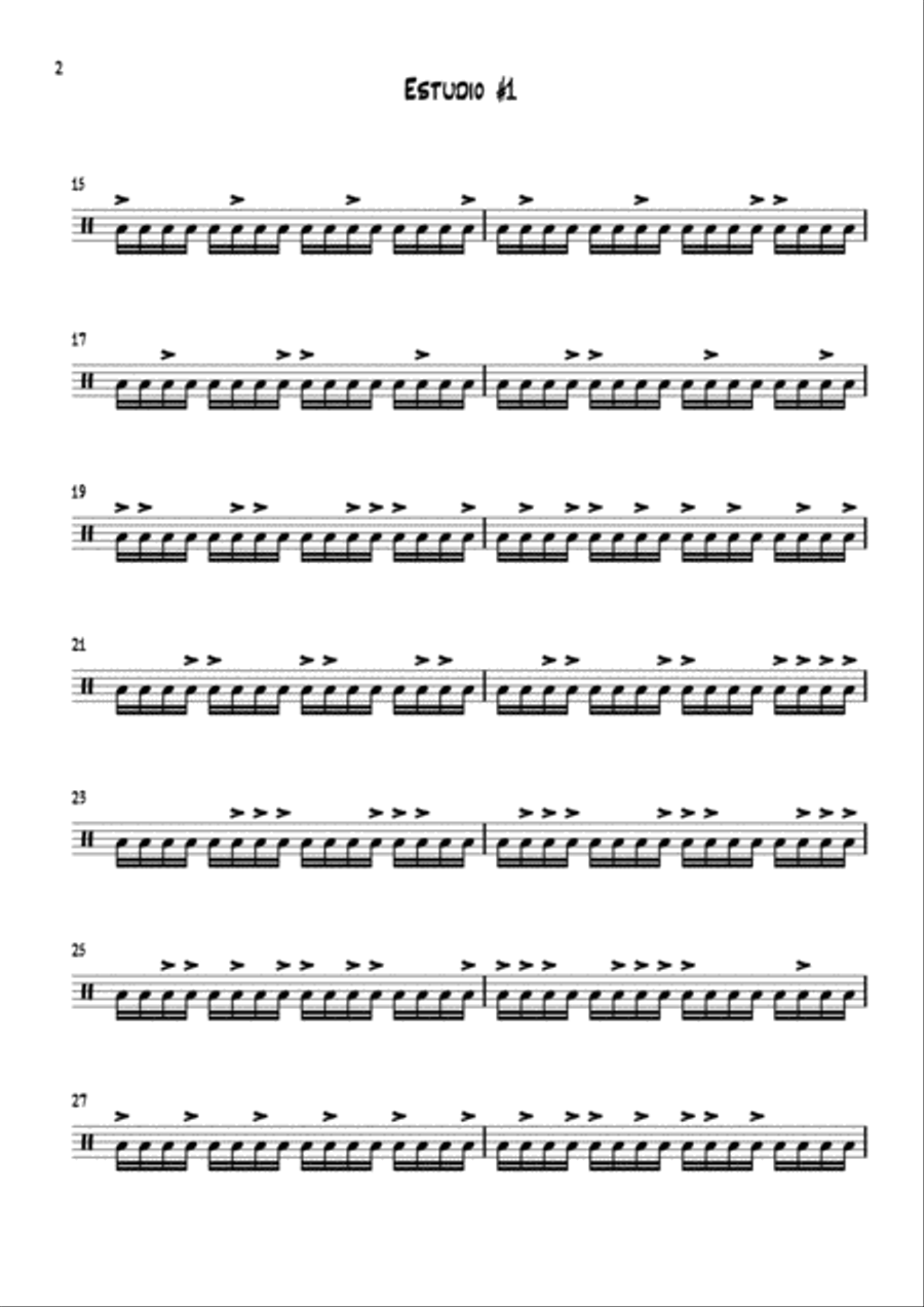Drums-exercise Drum Set scores gallery preview page 2
