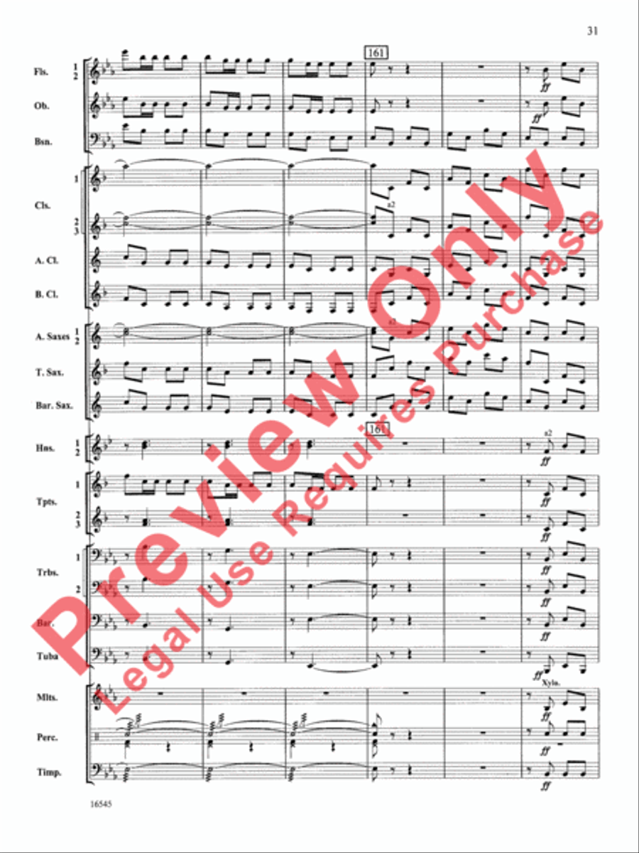 William Tell Overture Concert Band scores gallery preview page 32