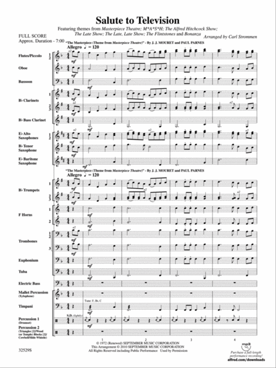 Salute to Television Concert Band scores gallery preview page 2