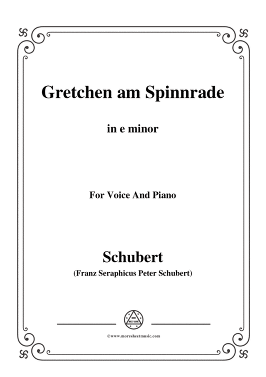 Schubert-Gretchen am Spinnrade in e minor,for voice and piano image number null