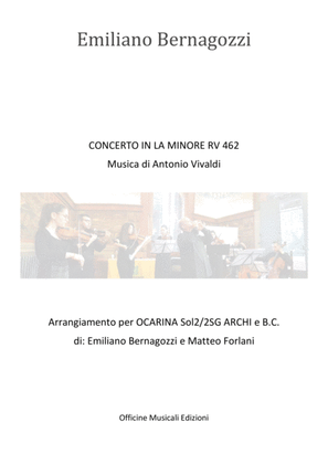 A. Vivaldi Concerto in La minore KV 462 trascrizione per Ocarina e orchestra d'archi