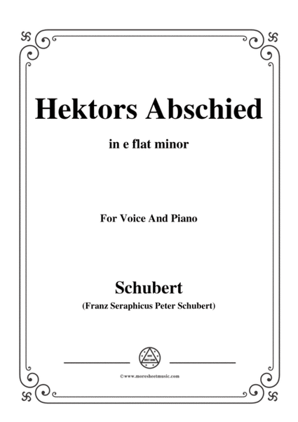 Schubert-Hektors Abschied(Hector's Farewell),D.312,in e flat minor,for Voice&Piano image number null