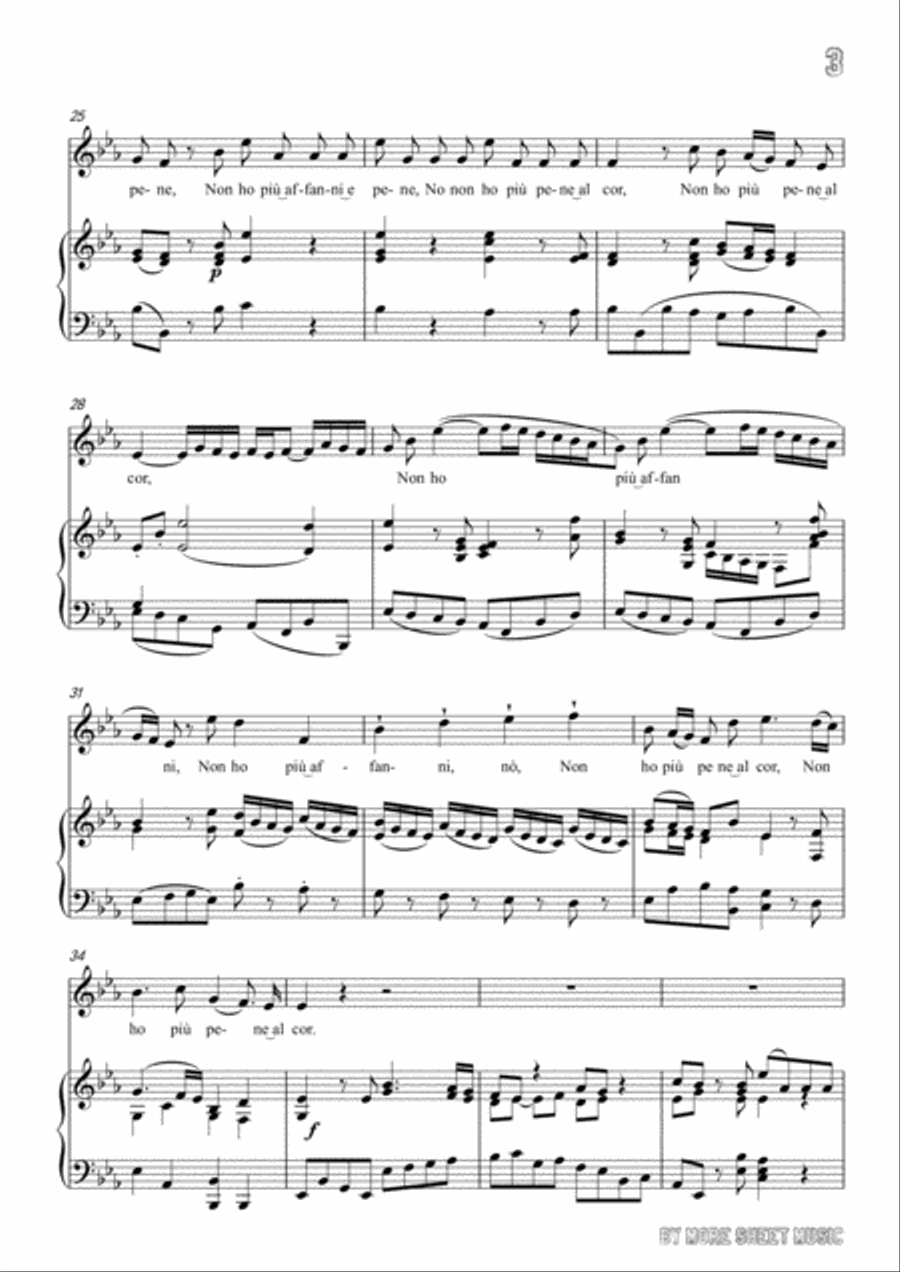 Handel-Mio caro bene! in E flat Major,for Voice and Piano Voice Solo scores gallery preview page 5