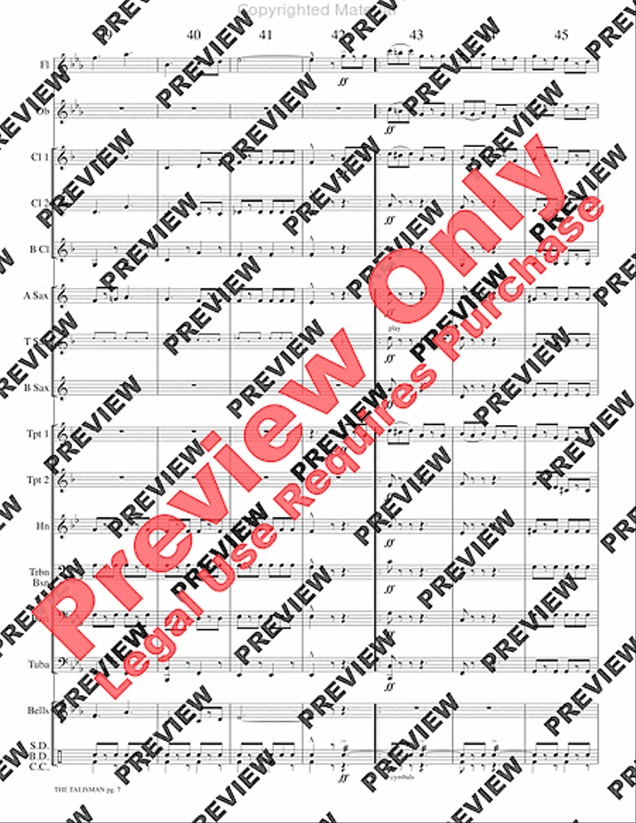 The Talisman Concert Band scores gallery preview page 10