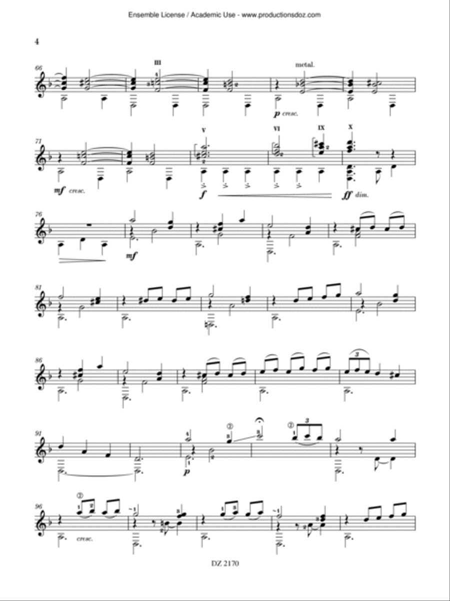 Vals for Atom Classical Guitar scores gallery preview page 4