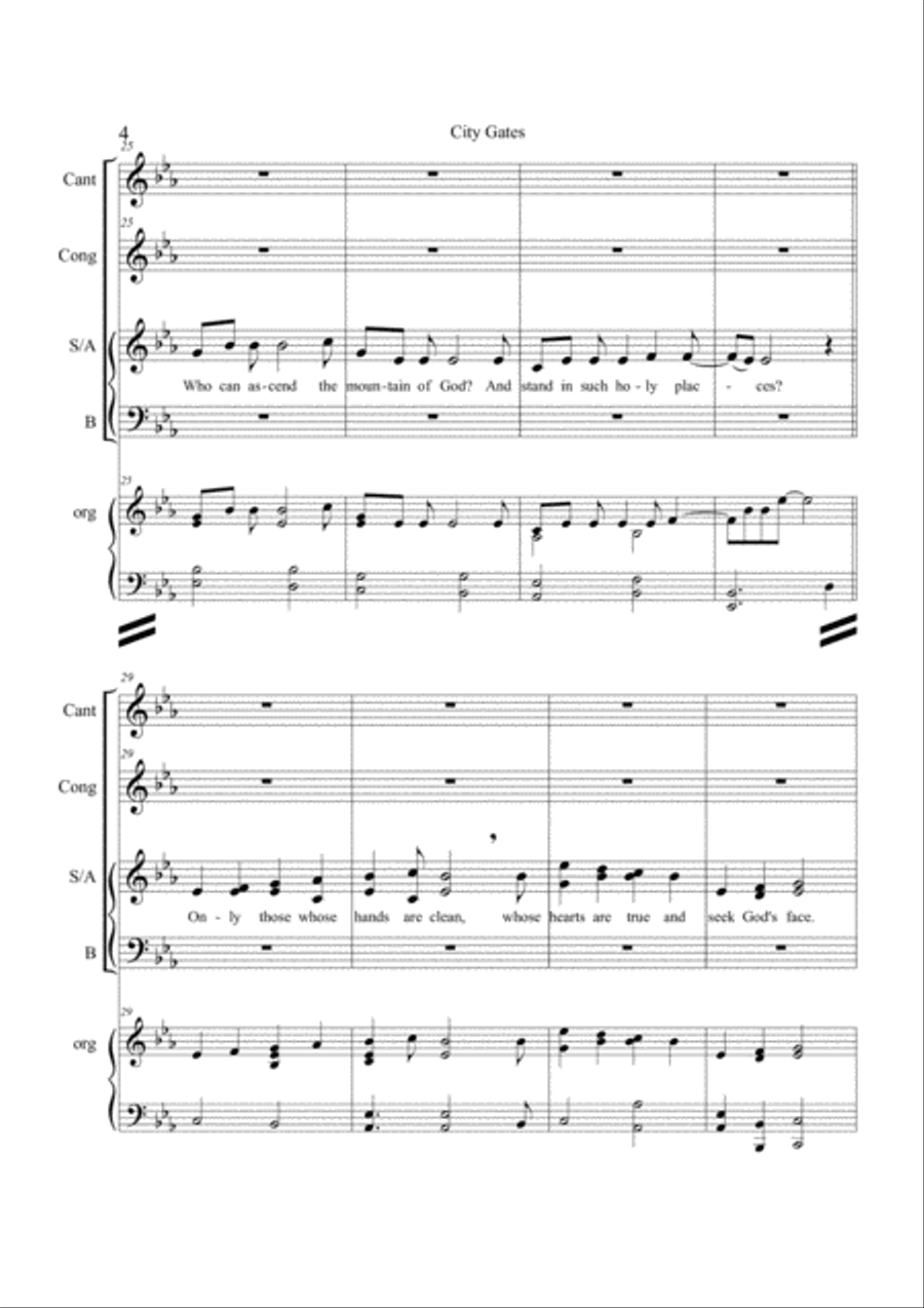 City Gates (Eb)-02* CHORAL CONDUCTOR'S PACKAGE 3-Part scores gallery preview page 4