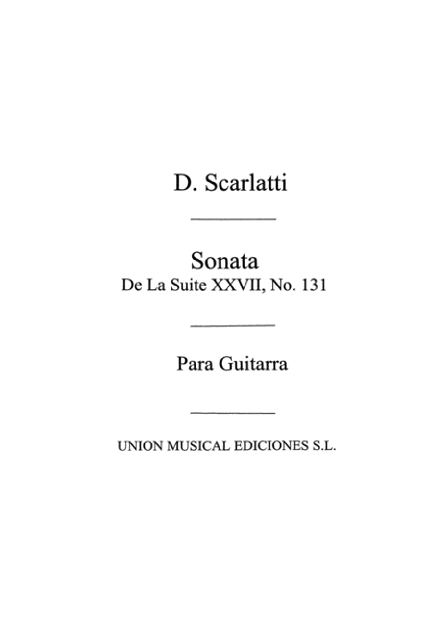 Sonata De La Suite Xxvii No.131 Acoustic Guitar scores gallery preview page 1