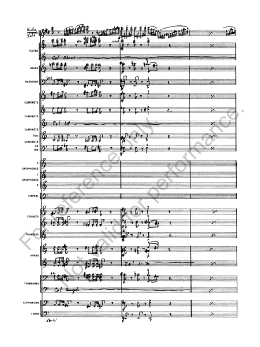 Concerto for Violin by Peter Ilyich Tchaikovsky Concert Band - Sheet Music page 17
