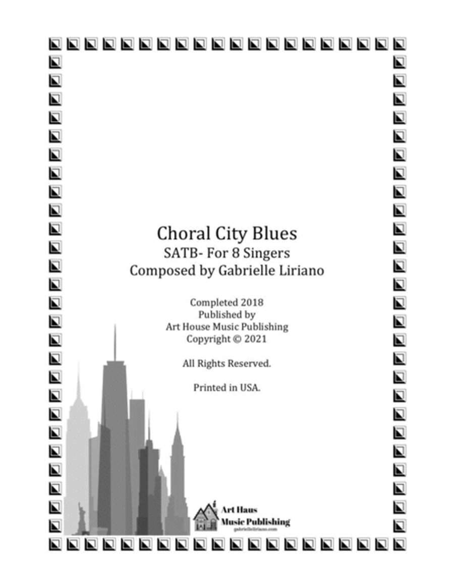 Choral City Blues- SATB for 8 Singers image number null