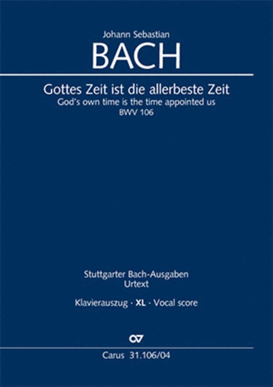God's own time is the time appointed (Gottes Zeit ist die allerbeste Zeit) 4-Part scores gallery preview page 1