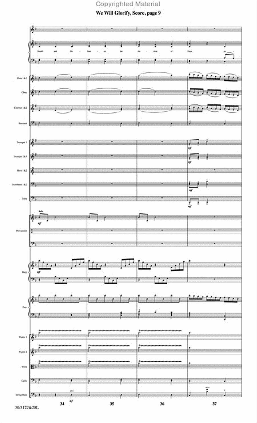We Will Glorify - Orchestral Score and Parts Choir scores gallery preview page 10