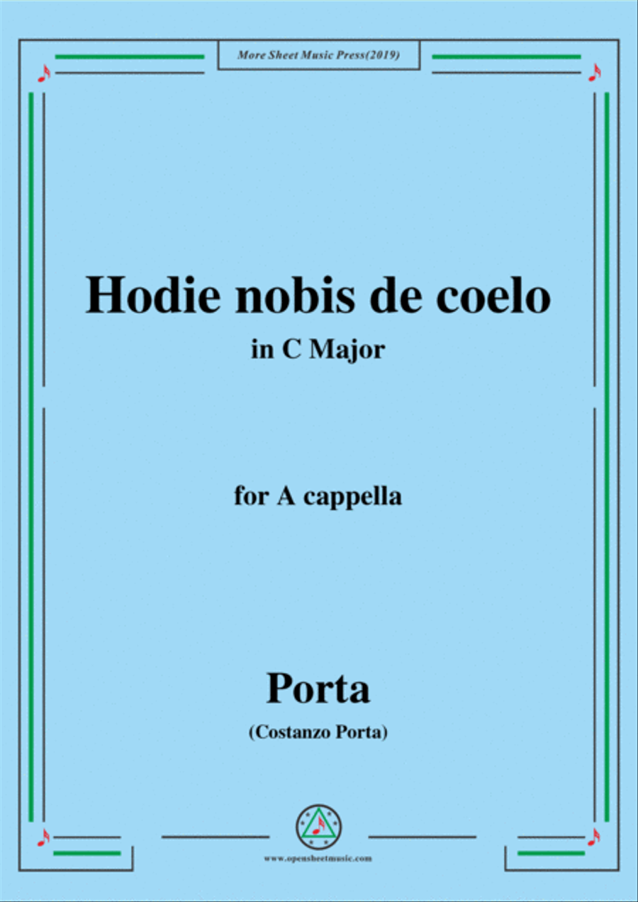 Porta-Hodie nobis de coelo,in C Major,for A cappella 4-Part scores gallery preview page 1