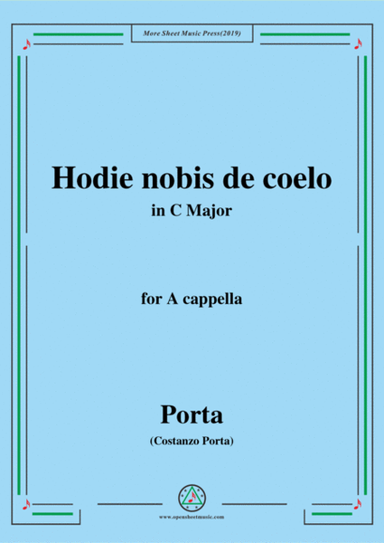 Porta-Hodie nobis de coelo,in C Major,for A cappella image number null