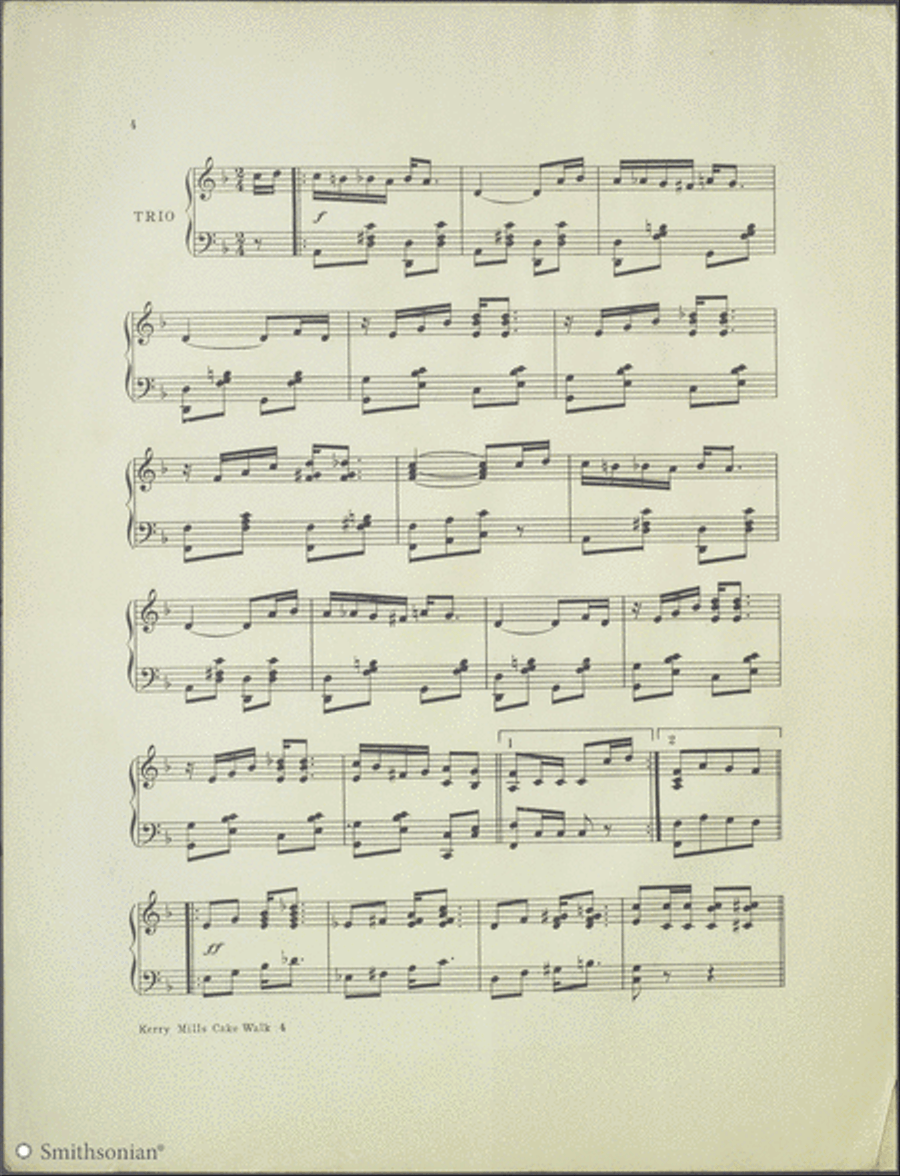 Kerry Mill's Cake Walk Piano Solo scores gallery preview page 4