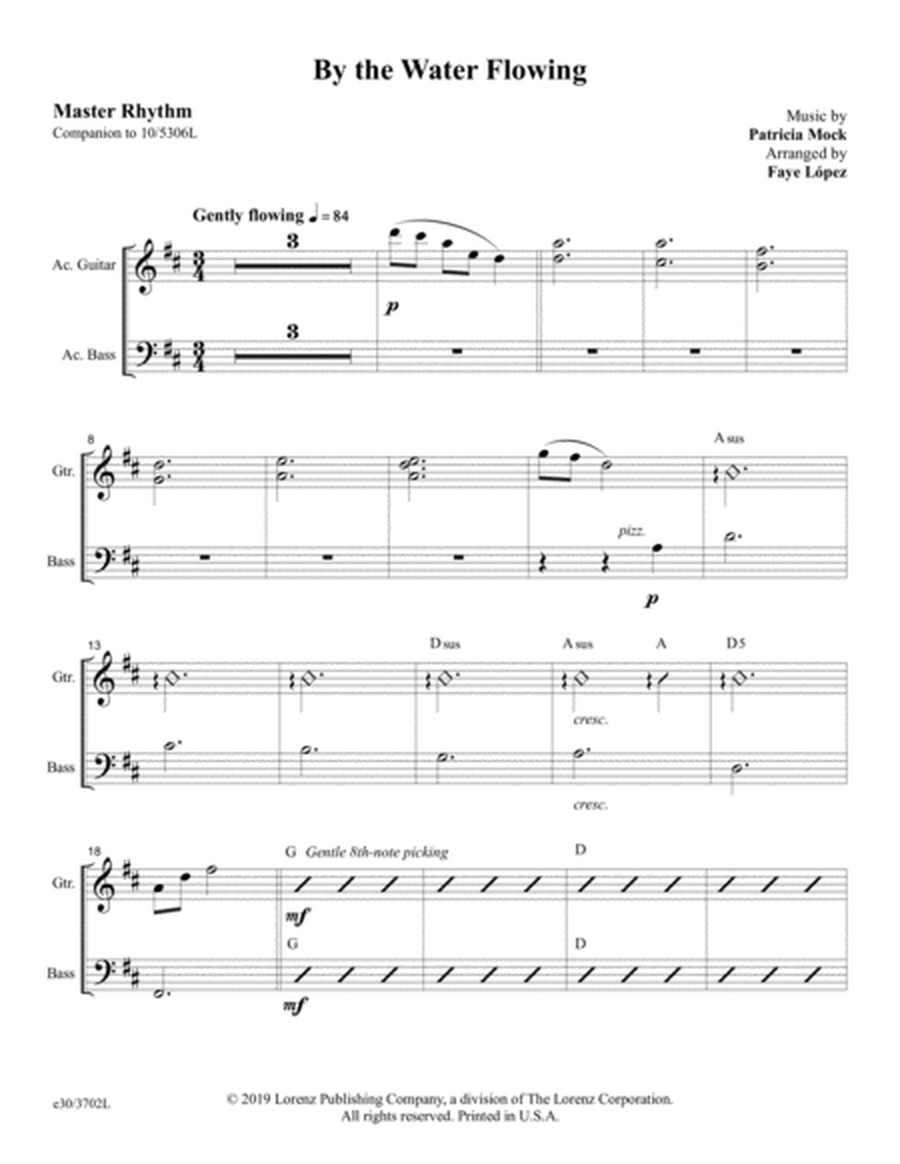 By the Water Flowing - Master Rhythm Score (Digital Download)