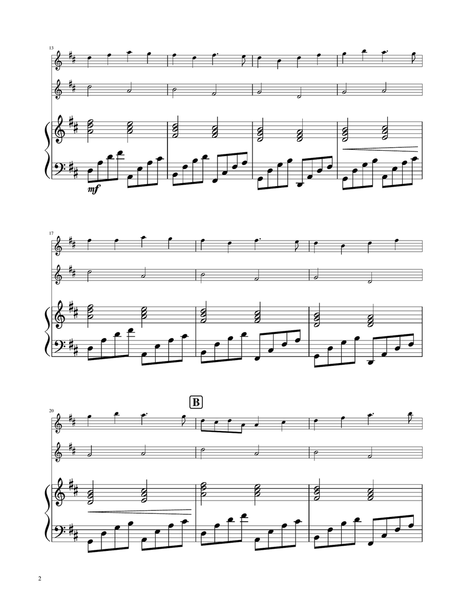 Canon in D - Flute Duet Flute Duet scores gallery preview page 2