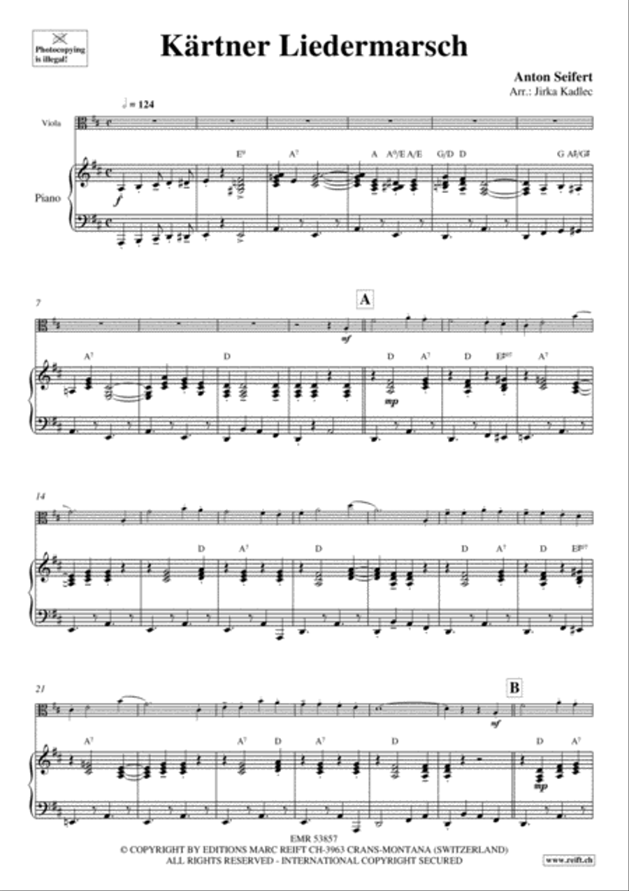 Karntner Liedermarsch Piano Accompaniment scores gallery preview page 4