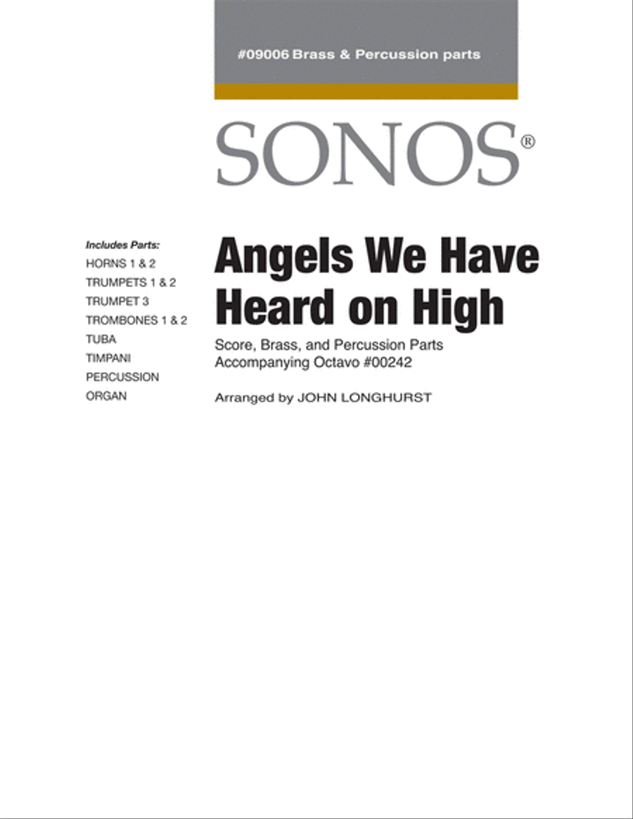 Angels We Have Heard on High - Conductor Score & Parts Organ scores gallery preview page 1