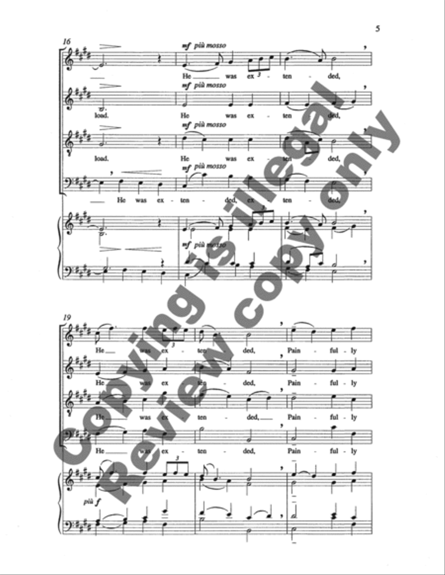 Three American Hymn-Tune Settings: 1. Saw Ye My Savior? 4-Part scores gallery preview page 5