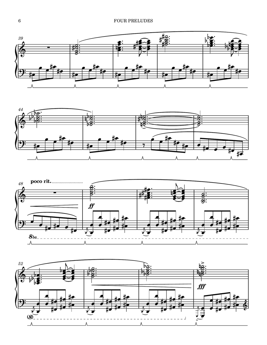 Four Preludes Piano Solo scores gallery preview page 6