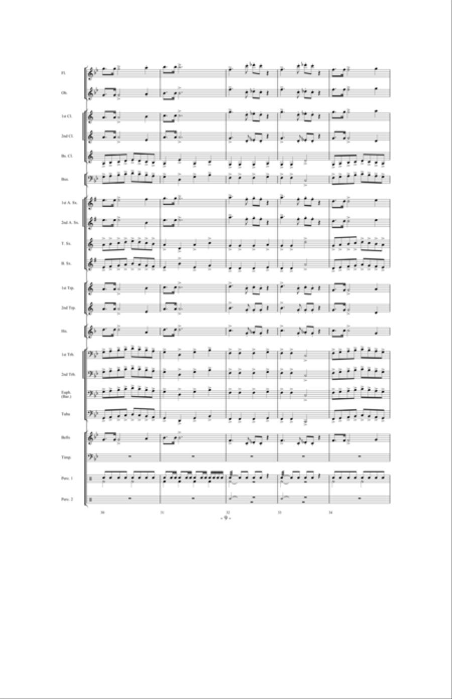 Scherzo for Santa Concert Band scores gallery preview page 8