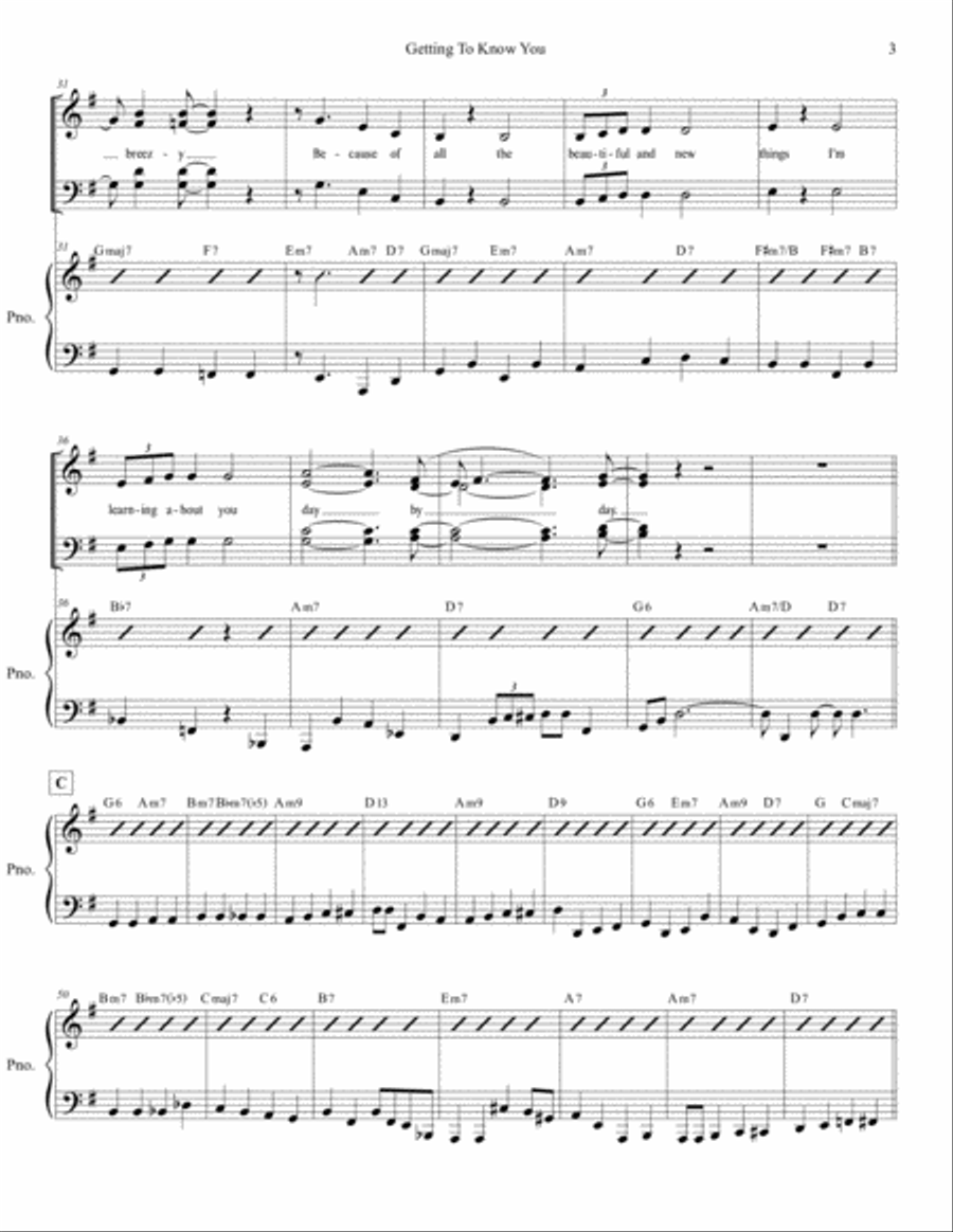 Getting To Know You 4-Part scores gallery preview page 3