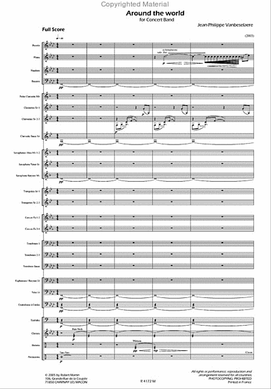 Around The World Autour du Monde Concert Band scores gallery preview page 2