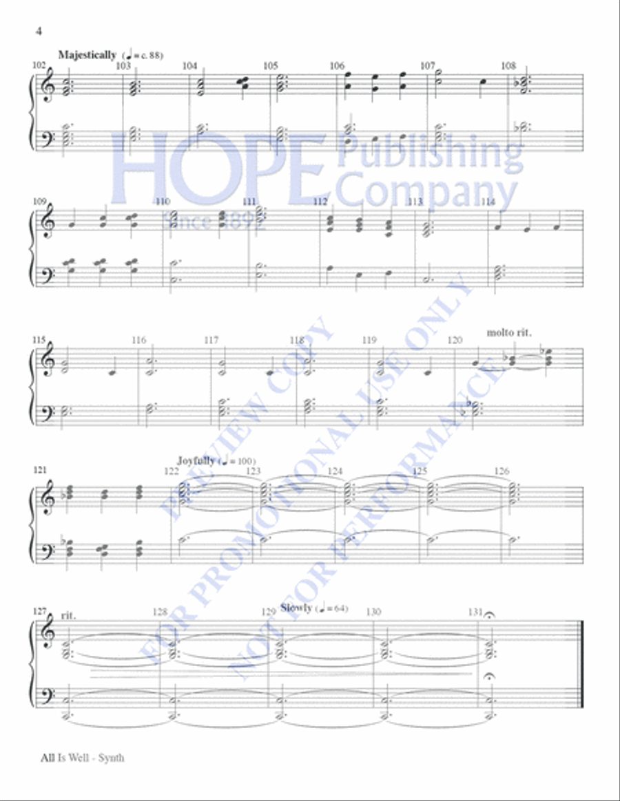 All Is Well Handbell Choir scores gallery preview page 20