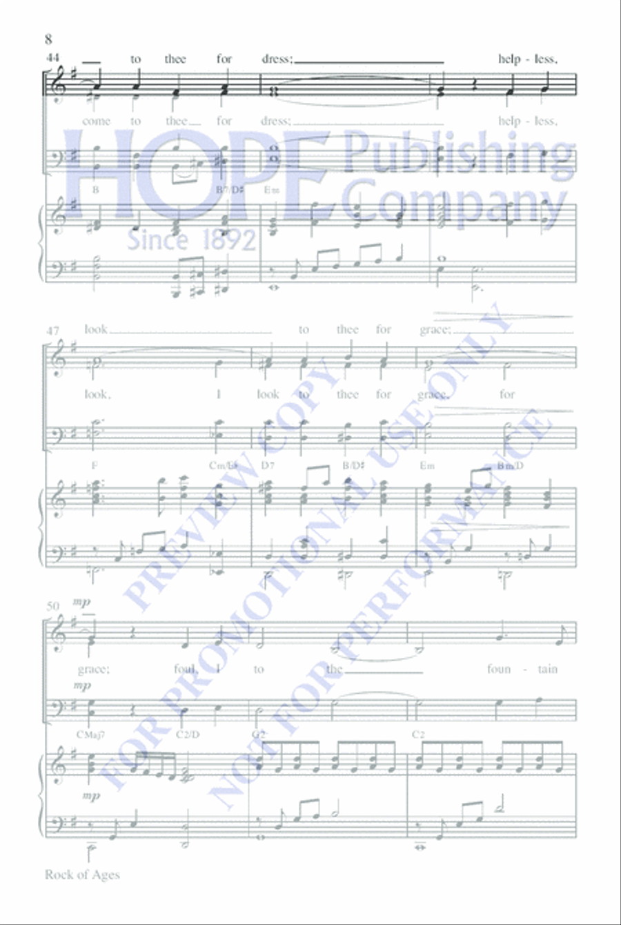 Rock of Ages Rock of Ages 4-Part scores gallery preview page 7