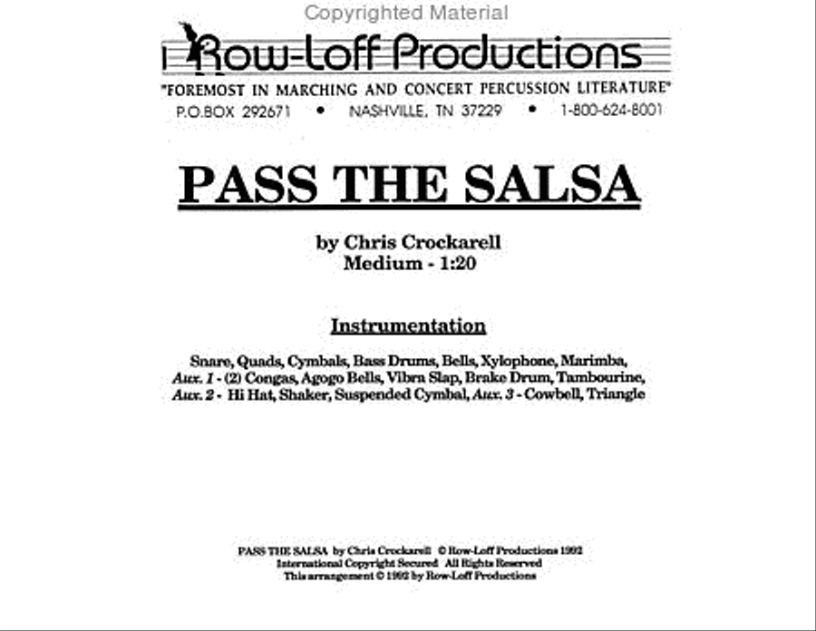 Pass The Salsa Percussion Ensemble scores gallery preview page 2