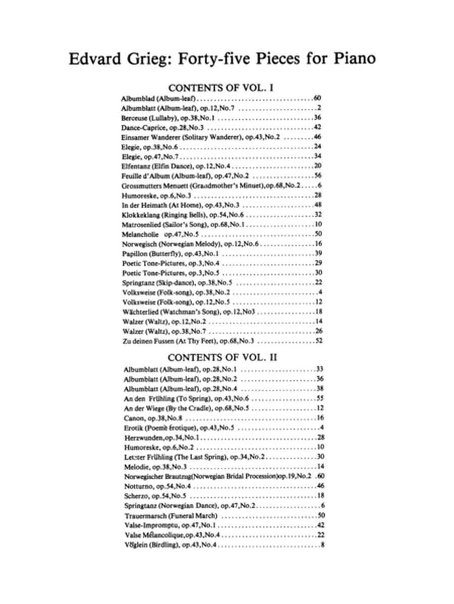 Selected Compositions, Volume 1