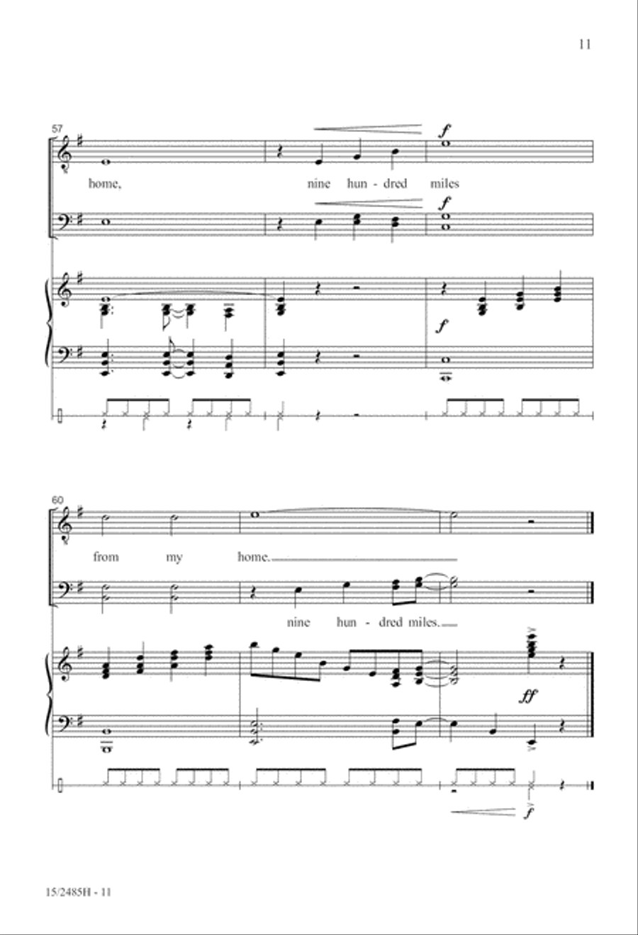 Nine Hundred Miles 3-Part scores gallery preview page 11