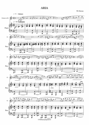 Murray - Aria - Clarinet & Piano