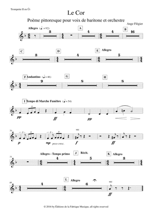 Ange Flégier: Le Cor for baritone voice and orchestra -C trumpet 2 part