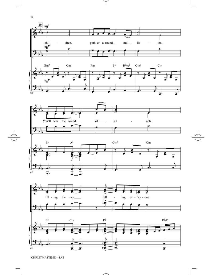 Christmastime (arr. Joseph M. Martin) 3-Part scores gallery preview page 3