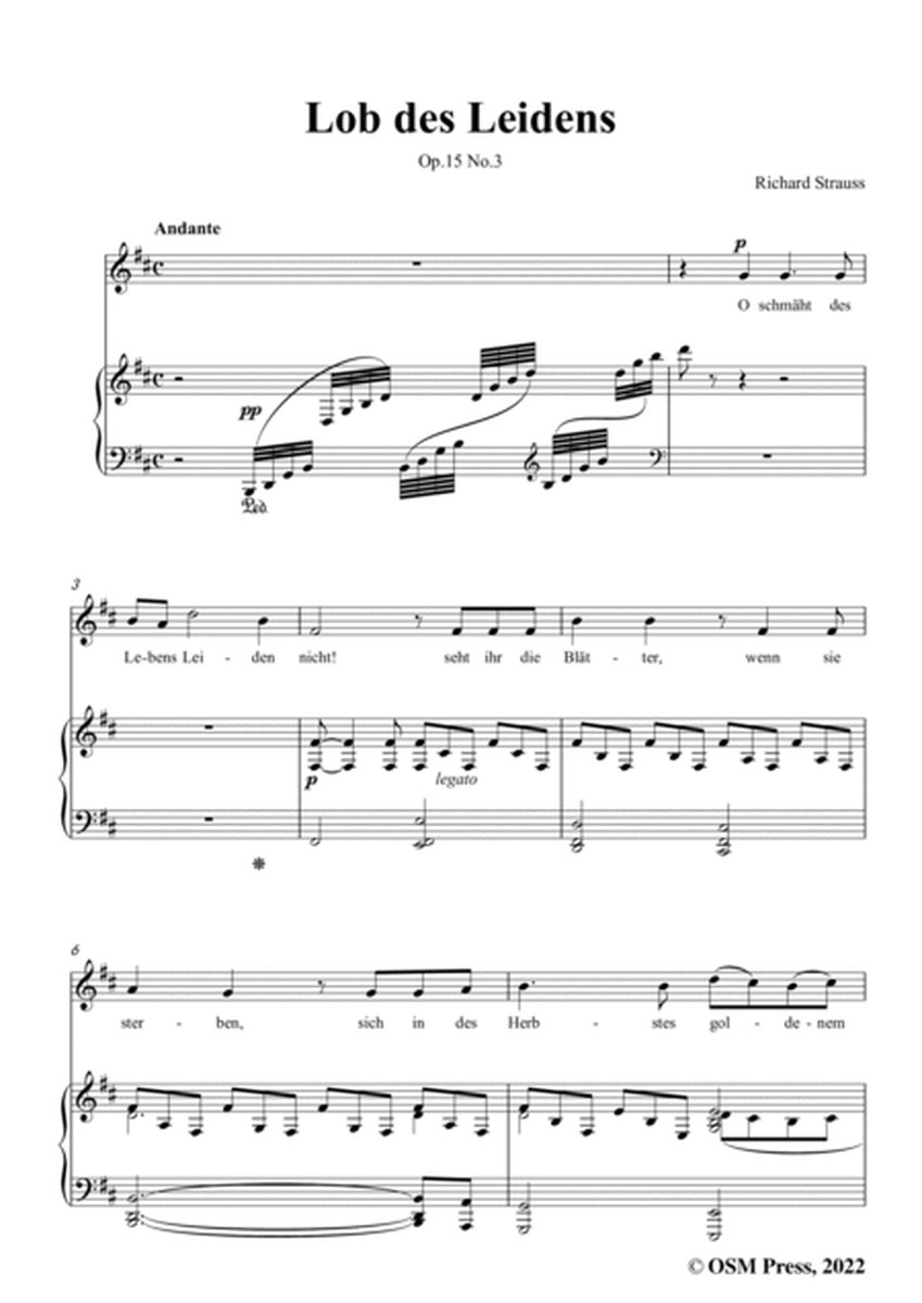 Richard Strauss-Lob des Leidens,in b minor,Op.15 No.3 image number null