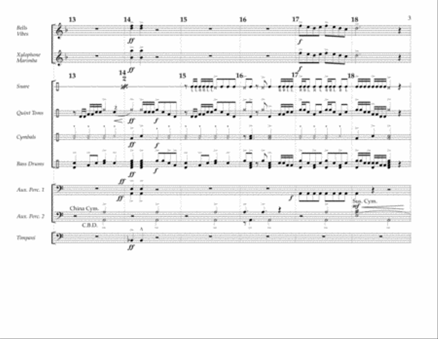 My Songs Know What You Did in the Dark (Light 'Em Up) - Percussion Score Marching Band scores gallery preview page 3