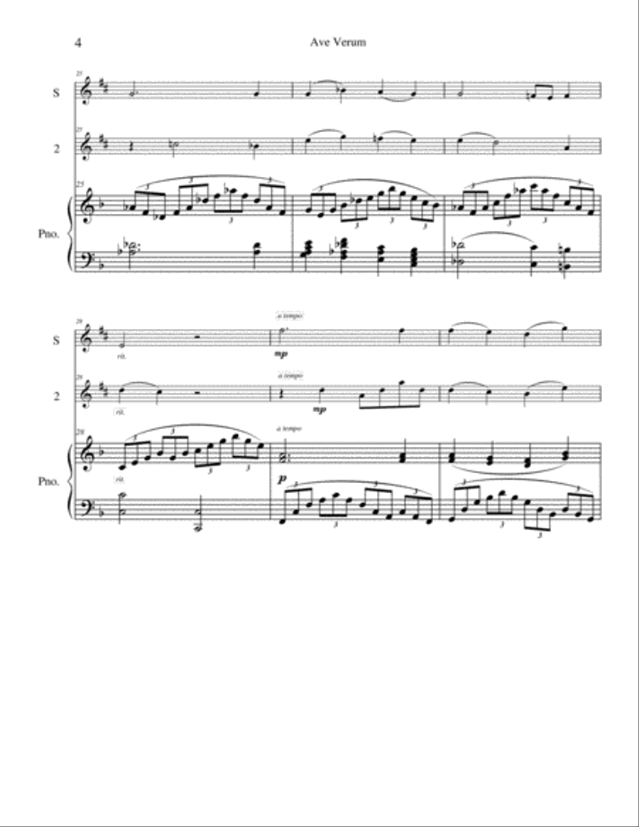 Ave Verum Ave Verum Baritone Saxophone scores gallery preview page 4