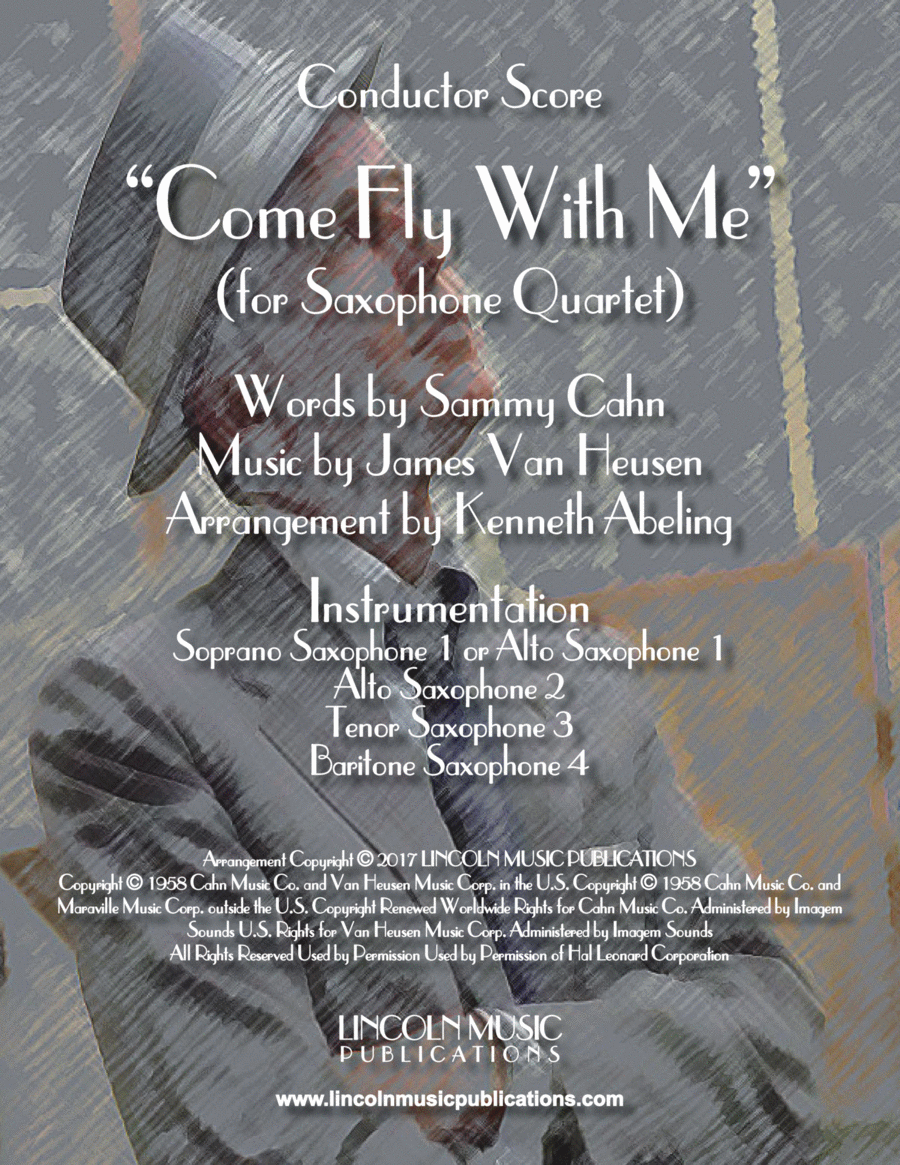 Come Fly With Me Saxophone Quartet scores gallery preview page 1