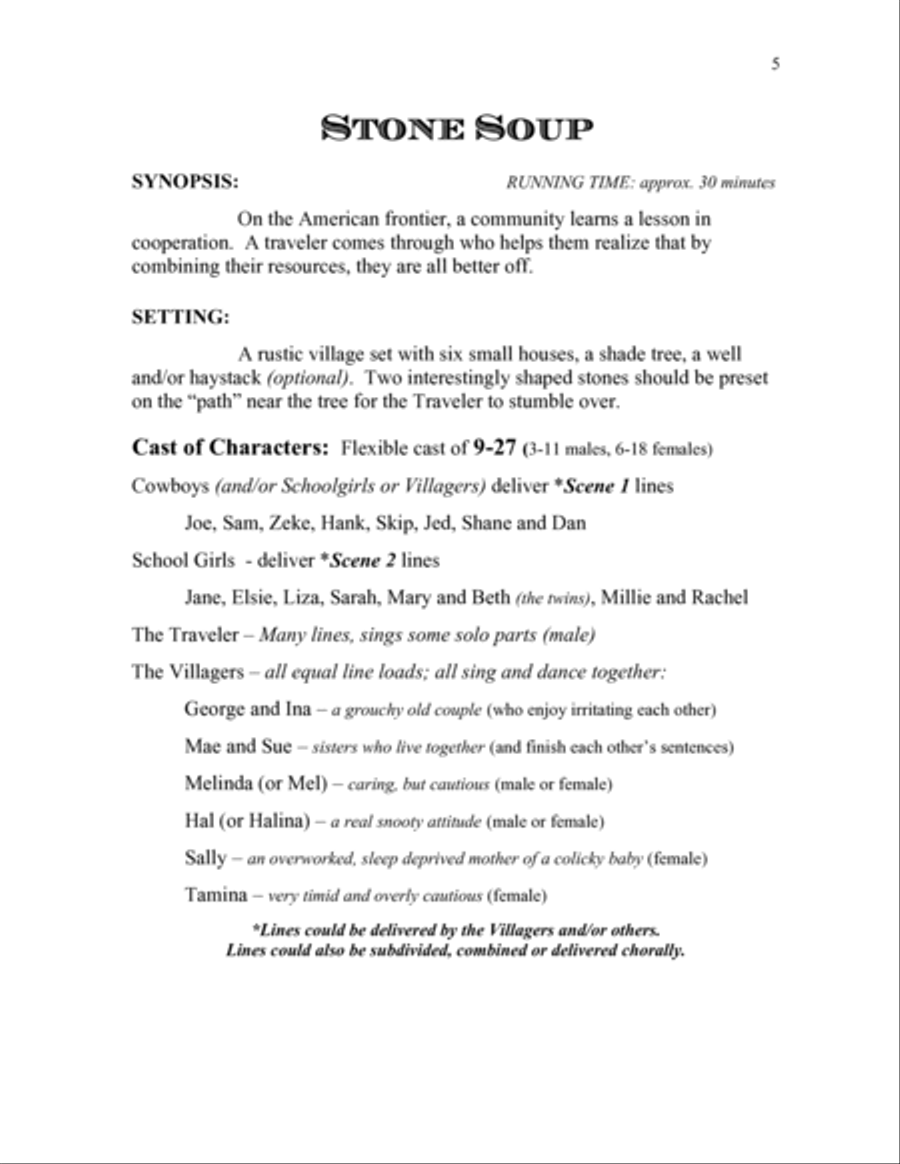 Stone Soup - Director's Script Small Ensemble scores gallery preview page 3