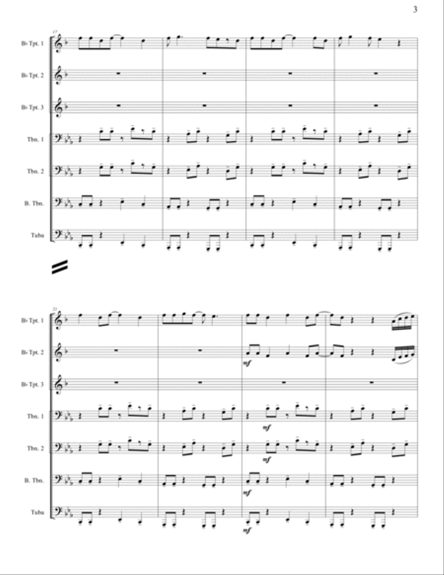 Sweet Dreams (are Made Of This) Brass Ensemble scores gallery preview page 6