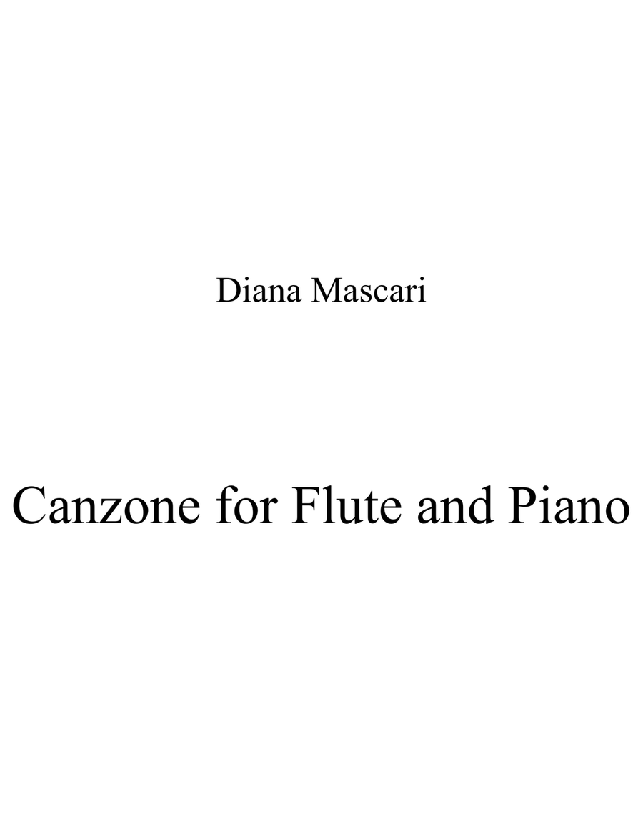 Canzone for Flute and Piano Chamber Music scores gallery preview page 1