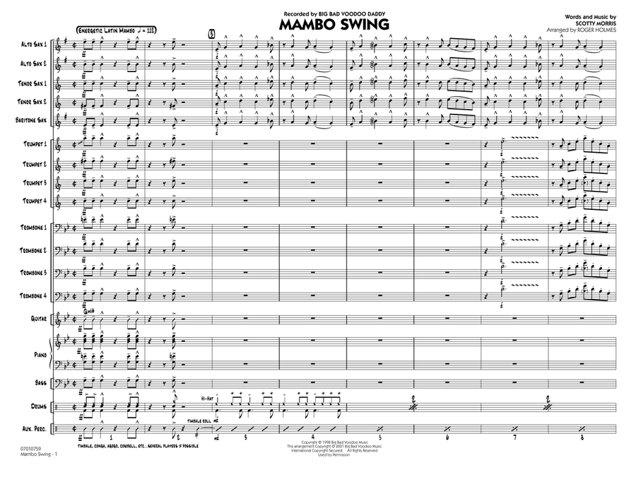 Mambo Swing (arr. Roger Holmes) - Full Score Jazz Ensemble scores gallery preview page 1