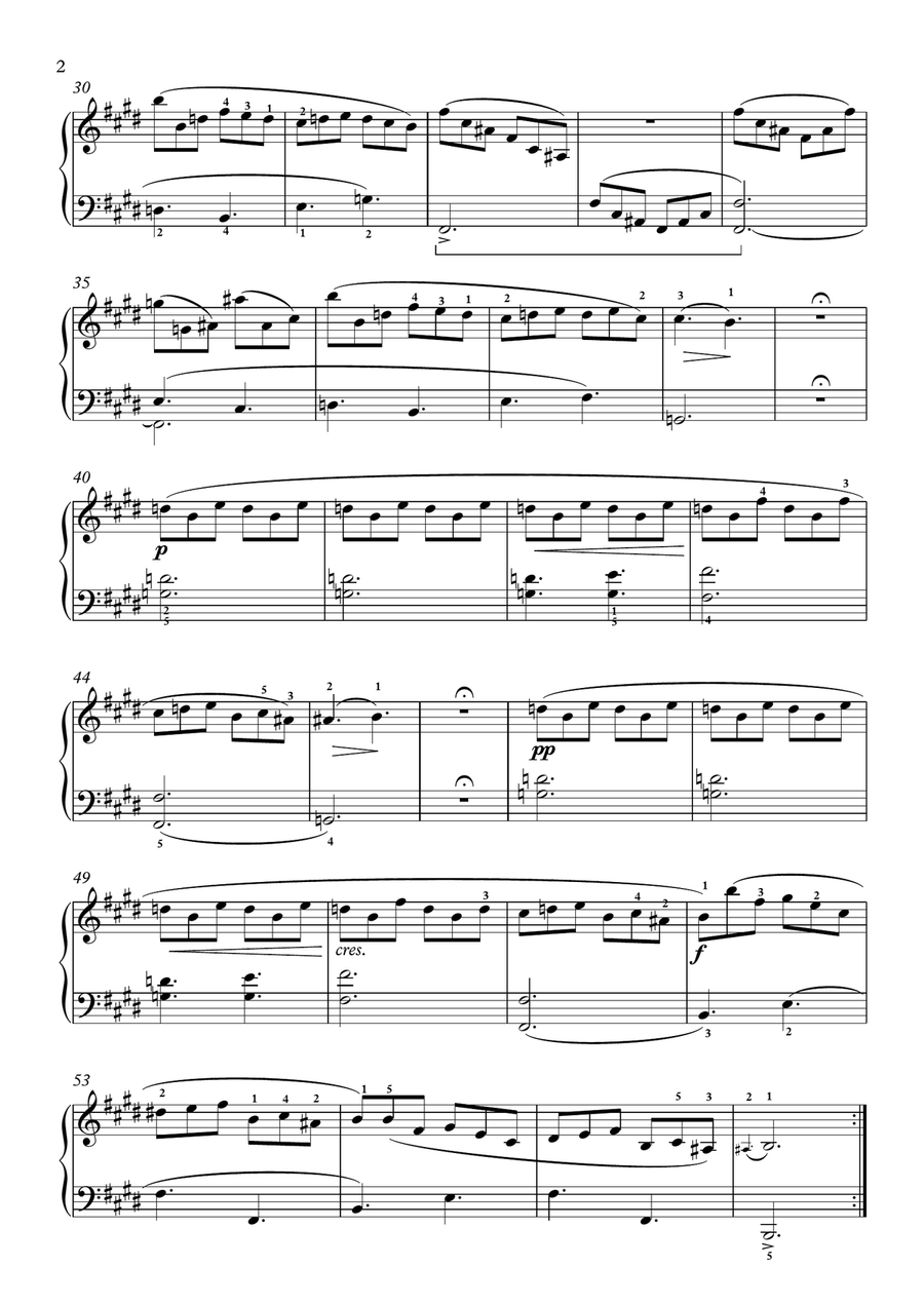 Scarlatti-Sonata in E-Major L.430 K.531(piano) Scarlatti-Sonata in E-Major L.430 K.531(piano) Piano Solo scores gallery preview page 3