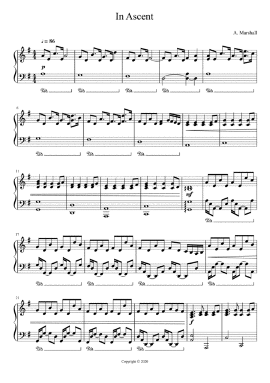 In Ascent In Ascent Piano Solo scores gallery preview page 1