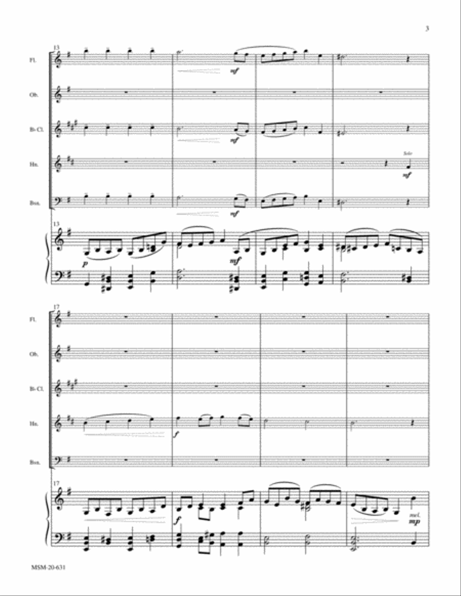 The God of Abraham Praise Woodwind Quintet scores gallery preview page 3
