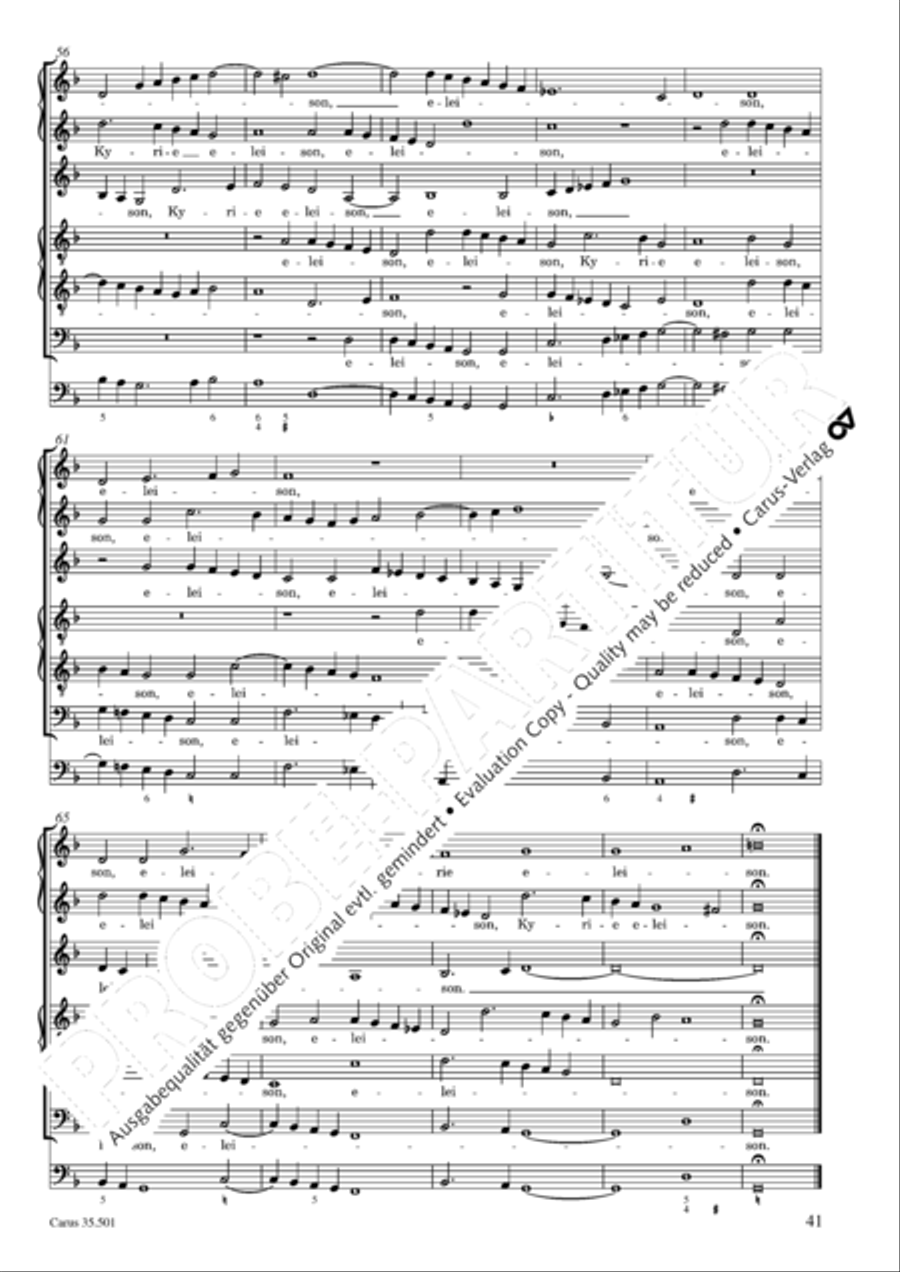 Palestrina: Masses and individual movements Score scores gallery preview page 56