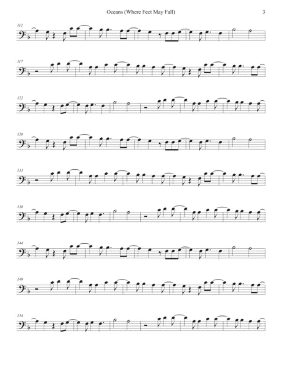 Oceans (Where Feet May Fail) Oceans (Where Feet May Fail) Bassoon Solo scores gallery preview page 3